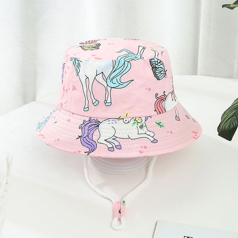 Mũ tai bèo in họa tiết hoạt hình phong cách Hàn Quốc thời trang dễ thương cho bé