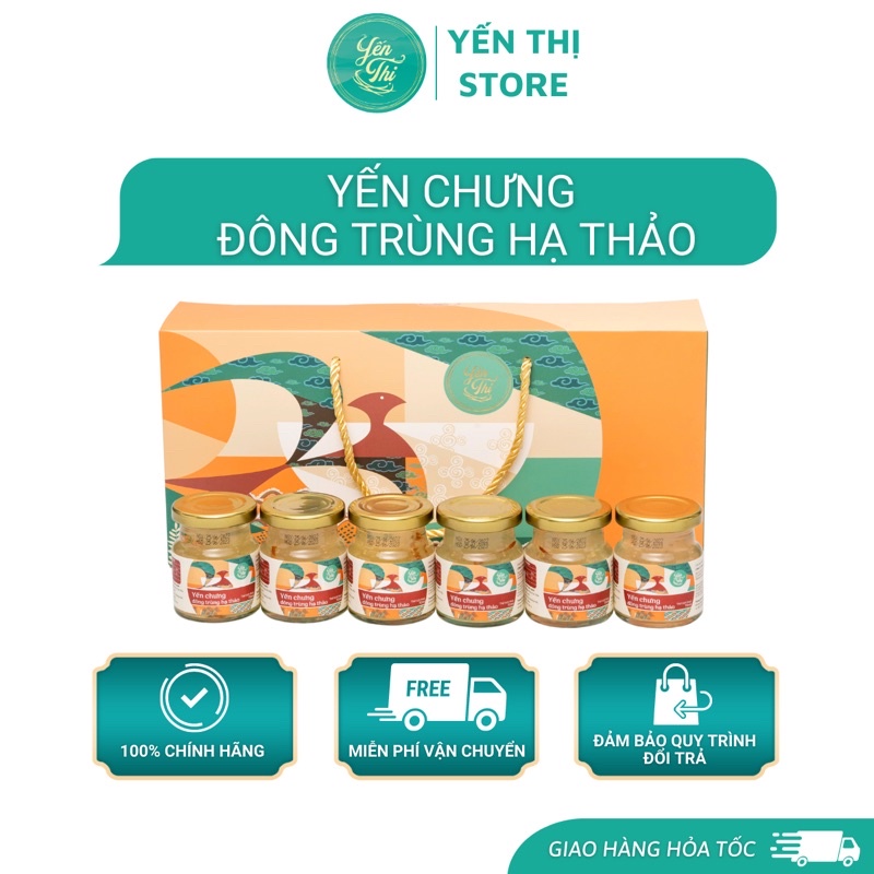 Yến Thị-chưng đông trùng hạ thảo,set quà tặng-yến sào Nha Trang-Hũ 70ml
