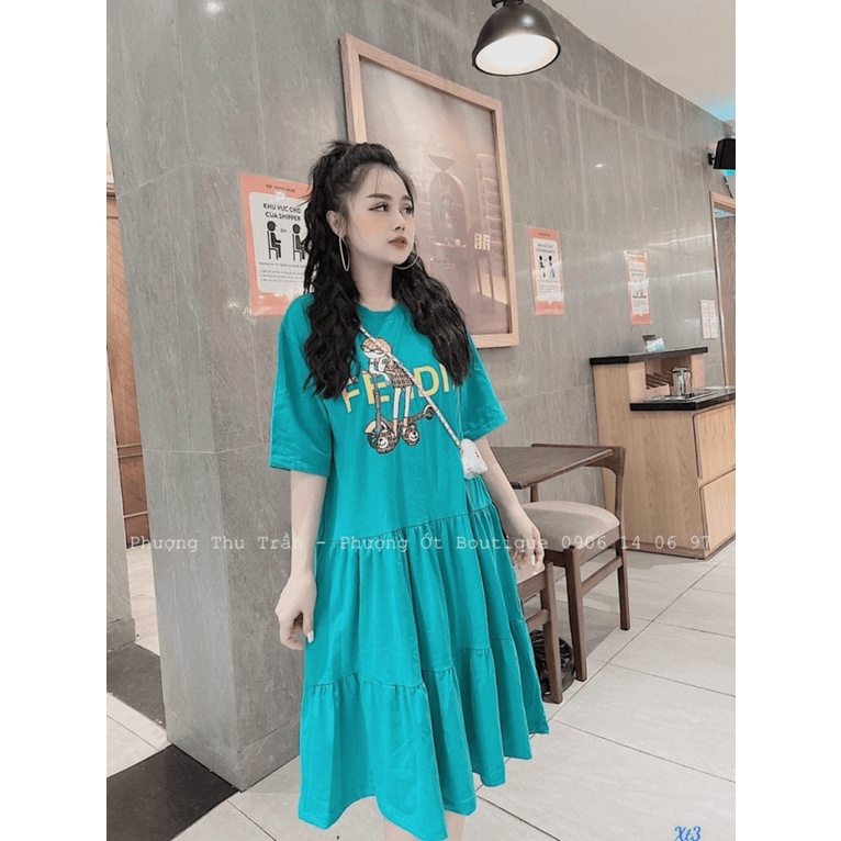 ĐẦM COTTON SUÔNG SIÊU ĐẸP UP thoi trang shop valentina