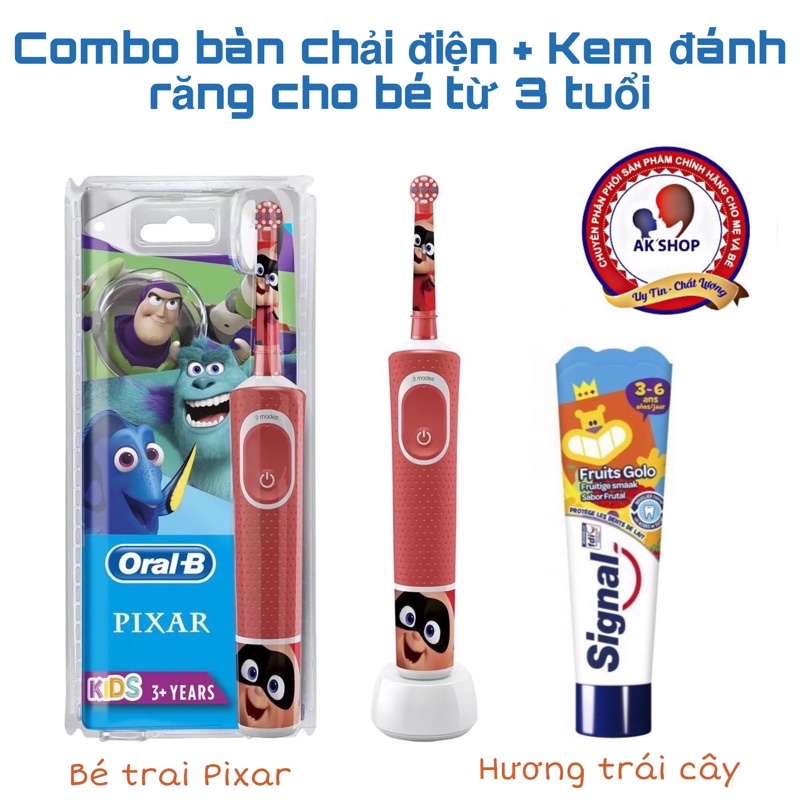 Combo bàn chải oralb trẻ em và kem đánh răng Colgate cho bé!