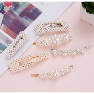 Kẹp Tóc Đính Ngọc Trai Nhân Tạo Pilu phong cách hàn quốc hot trend dành cho nữ