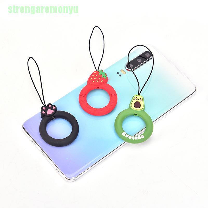 Dây Treo Điện Thoại Bằng Silicon Họa Tiết Hoạt Hình Dễ Thương