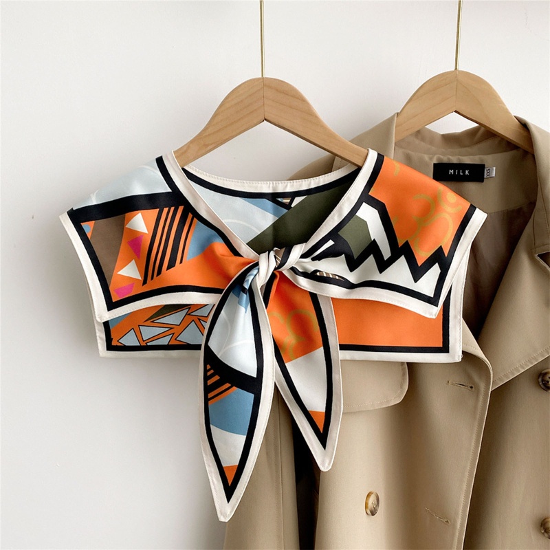 Khăn Choàng Cổ Lụa In Họa Tiết Nhiều Màu Sắc Phong Cách Vintage Dành Cho Nữ