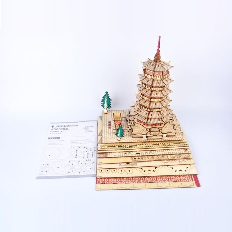 Đồ chơi gỗ lắp ráp 3D mô hình Chùa Thích Ca Mâu Ni Birkeetoys