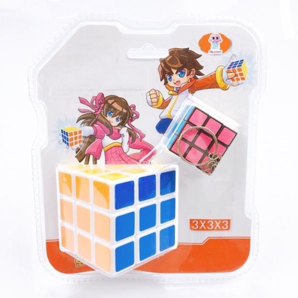 Mua 1 được 2 Rubik 3×3 hàng chuẩn tặng kèm móc khoá