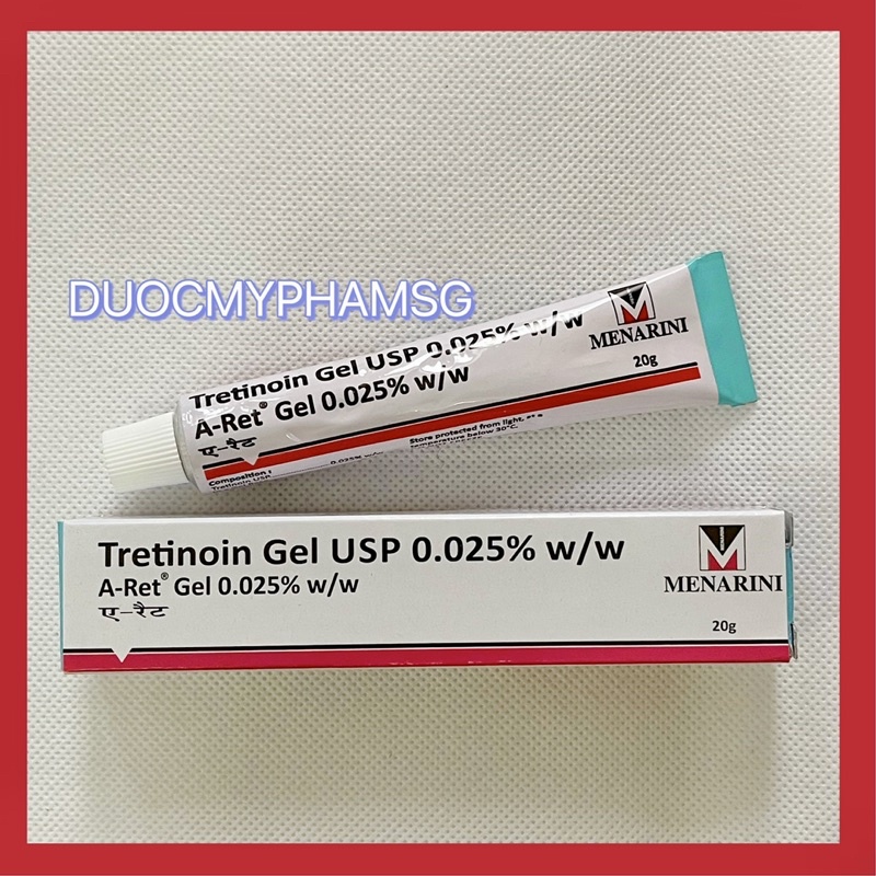 Aret tretinoin gel 0.1% giảm mụn, trẻ hoá da