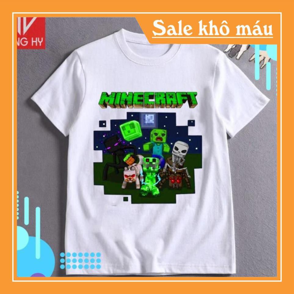 ÁO MINECRAFT- 🔥HOT🔥 ÁO THUN MINECRAFT ĐẸP🥰SALE SỐC🥰 áo thun minecraft trẻ em vải cao cấp