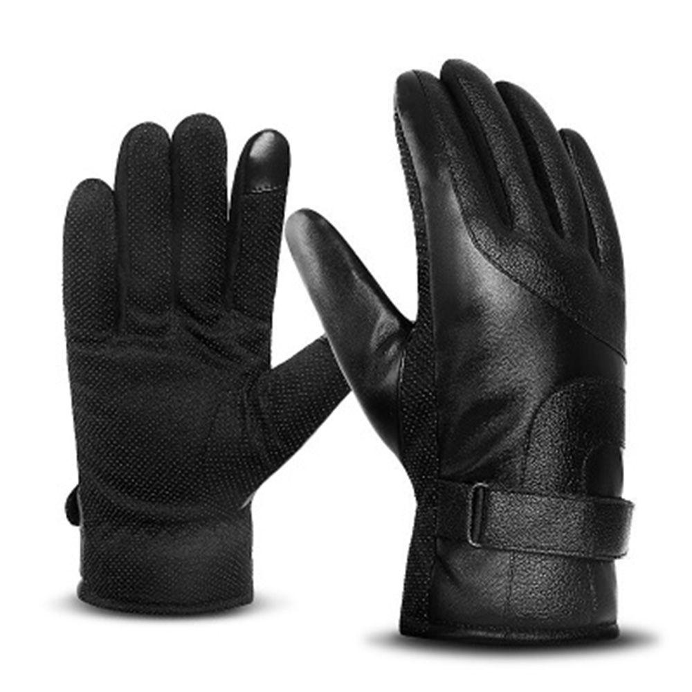Găng Tay Trượt Tuyết Bằng Da Chống Trượt Chống Nước Có Thể Chạm Màn Hình Cảm Ứng Cho Nam