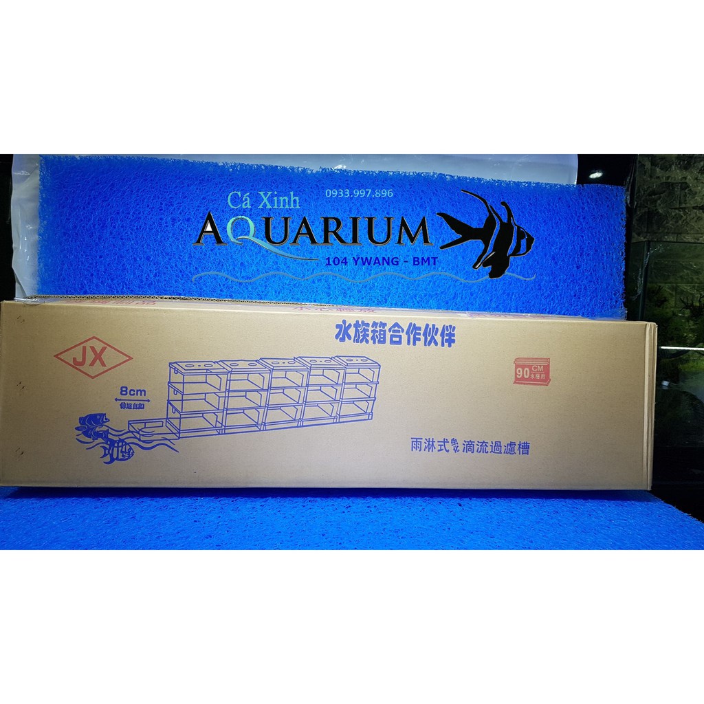 Hộp lọc dàn mưa 3 tầng 4 ngăn dài 80cm