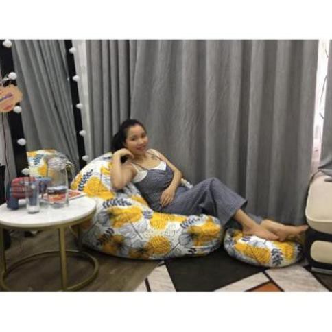 Ghế xốp đa năng dáng lê size S-M-L -XL vải thô full hoạ tiết