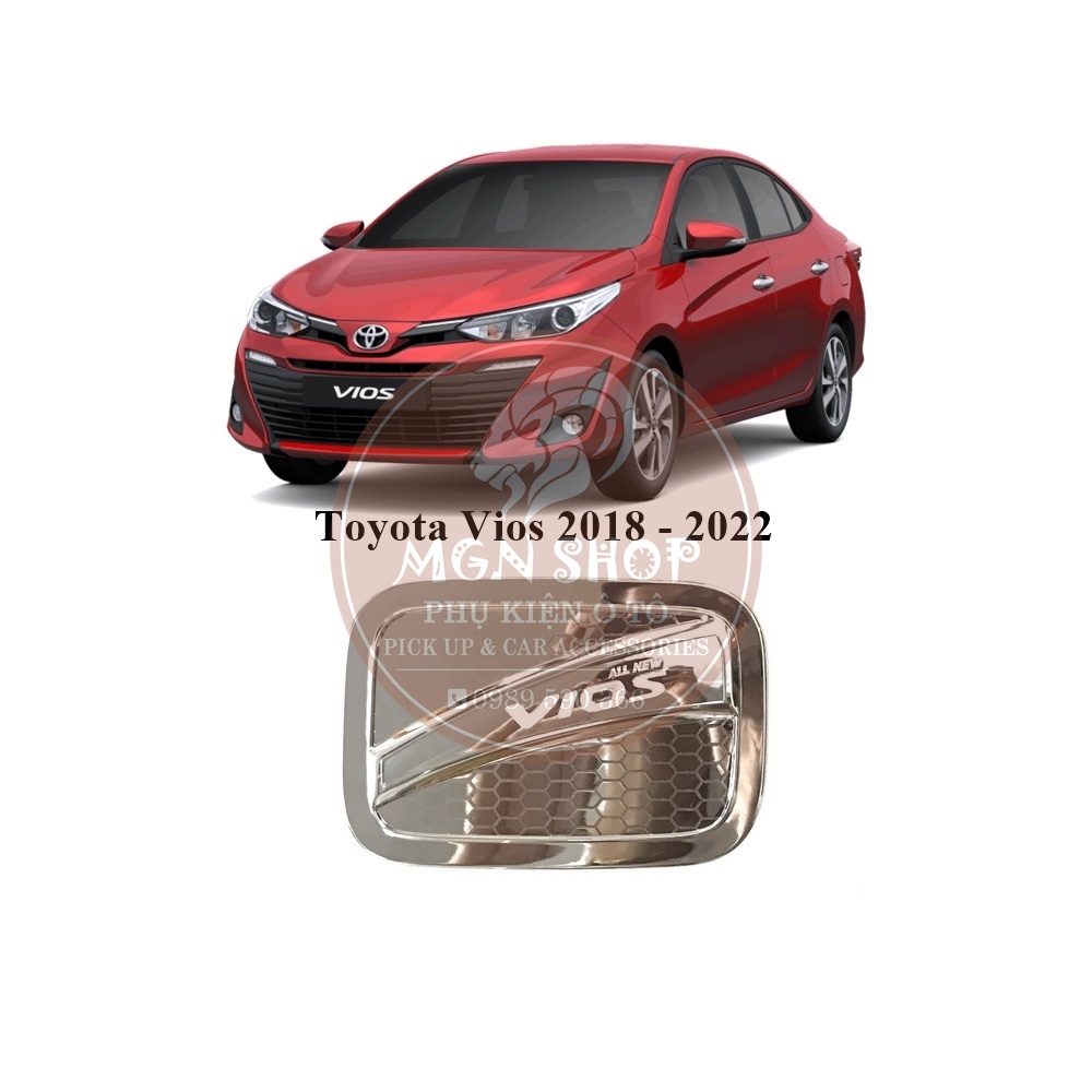 [Ốp nắp bình xăng] [Toyota Vios 2018 - 2022] [màu bạc]