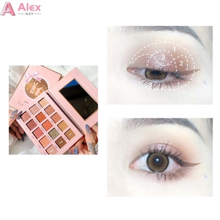 [Hàng mới về] Bảng phấn trang điểm mắt 15 màu lì ánh nhũ lấp lánh tỏa sáng chống thấm nước vỏ ngoài họa tiết động vật