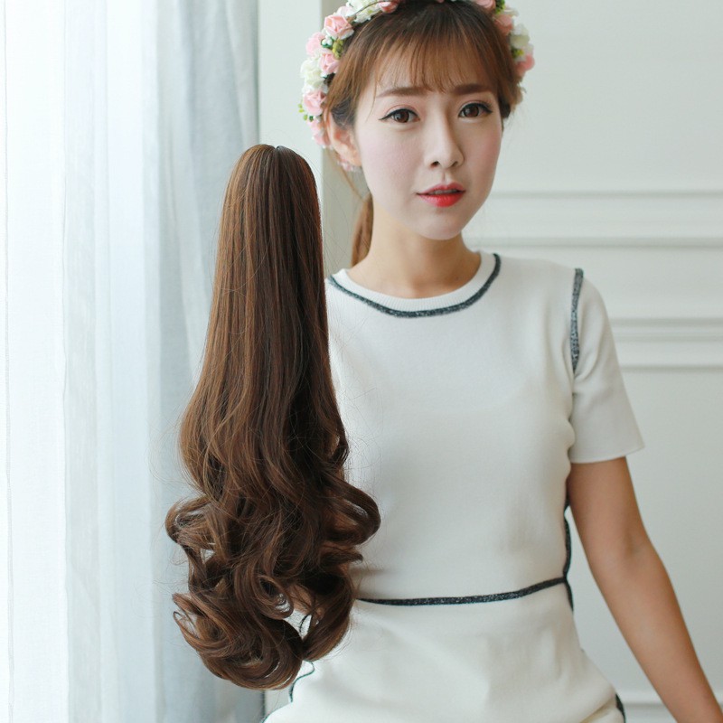 Tóc giả ngoạm xoăn 50cm Sỉ 55k