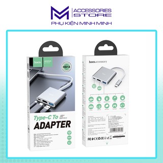 Hub chuyển hoco hb14 type-c sang 3 cổng hdmi và usb 3.0 và type-c