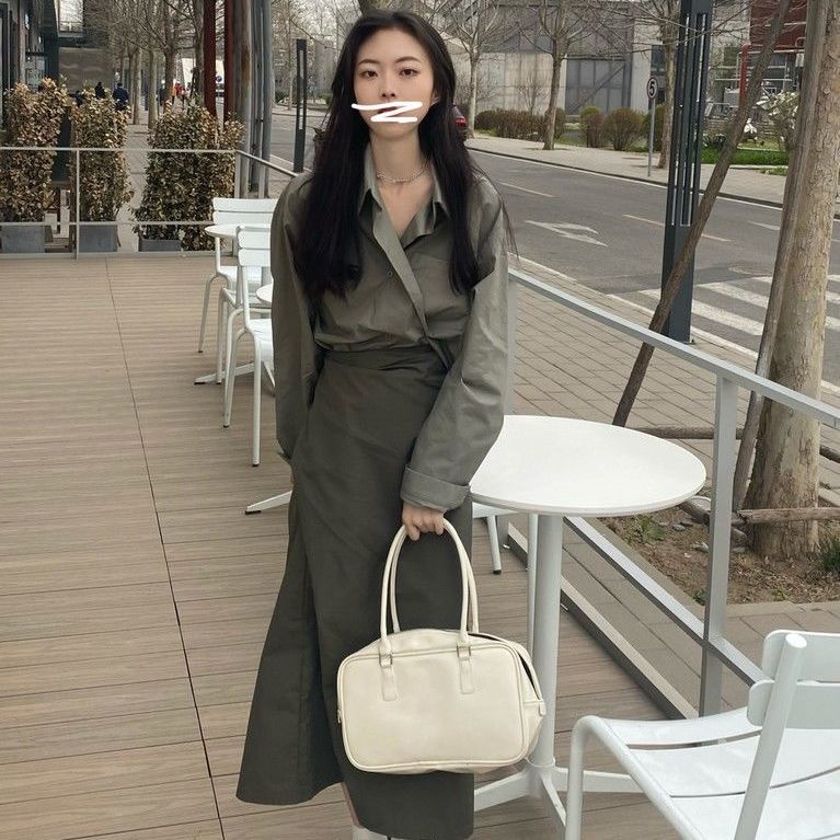 🔥✨ Găng Tay Giữ Ấm Mùa Thu Đông Thiết Kế Mới 💎✨Set Áo Sơ Mi Tay Dài Dáng Rộng Đơn Giản Dễ Phối Đồ Thời Trang Xuân Thu Cho Nữ
