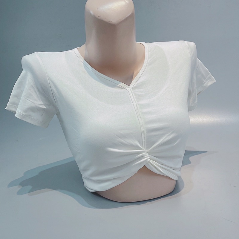 Áo Croptop Nữ Tập Gym Yoga Chất Vải Dày Dặn Mềm Mại Co Giãn