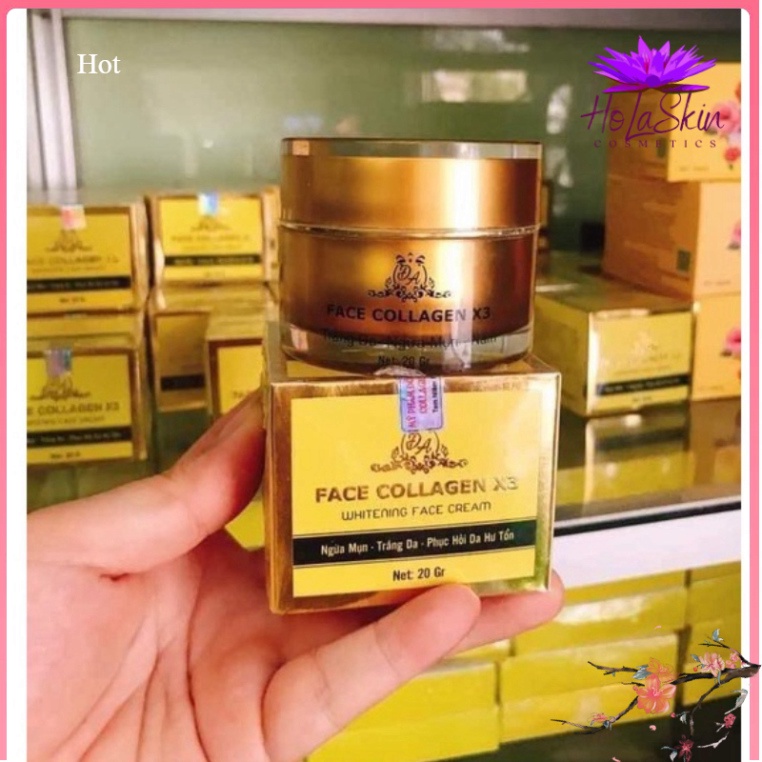 Kem face collagen x3 chuyên dưỡng mụn, thâm ,nám, tàn nhang, da khó trắng ,không đều màu hàng chính hãng