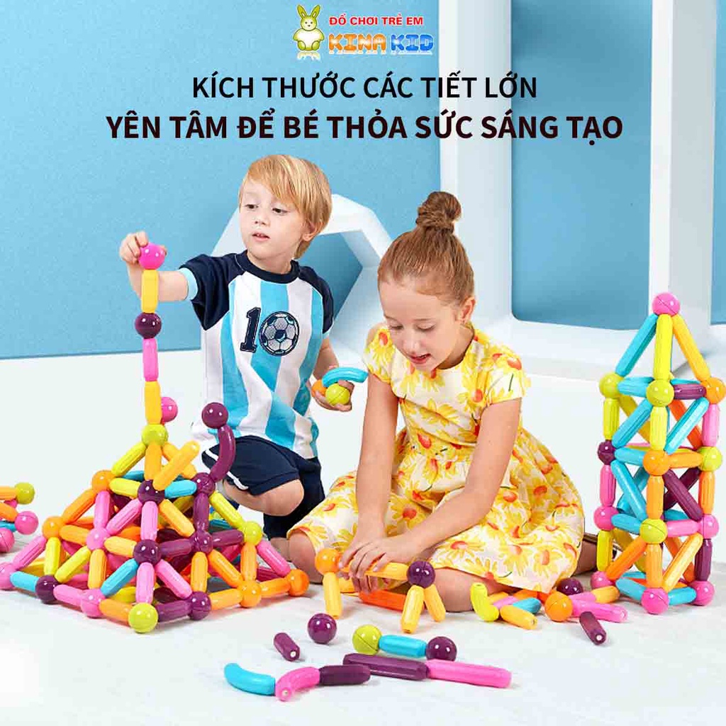 Đồ Chơi Xếp Hình Nam Châm Từ Tính 44 Chi Tiết Cao Cấp Nukied