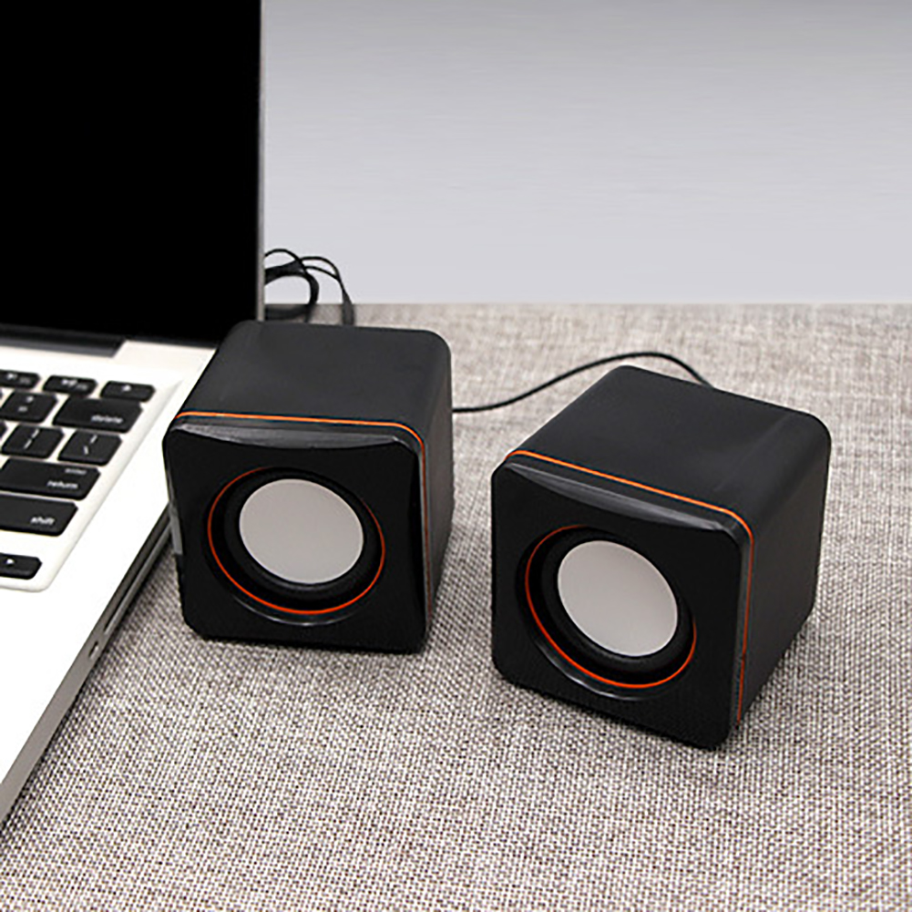 Set 2 loa mini có dây kết nối usb thích hợp cho Laptop Notebook