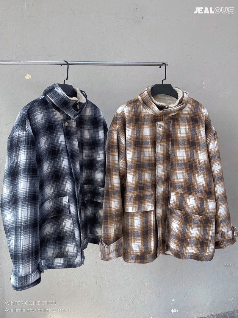 Áo jacket kẻ lót lông MRC 5512 | BigBuy360 - bigbuy360.vn