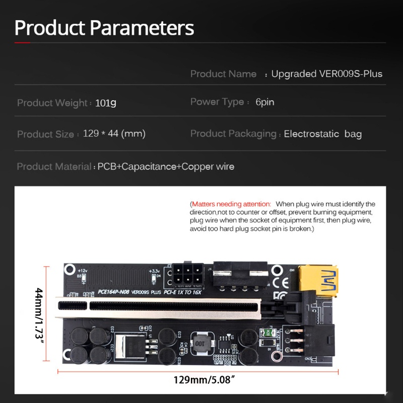 Card Đồ Họa PCI-E 1x Tới 16x 6pin