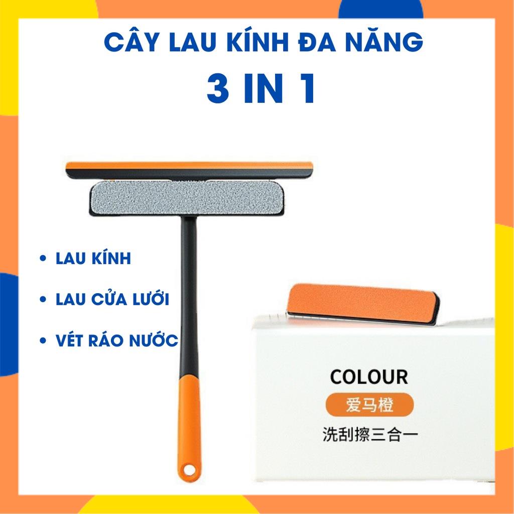 Bộ Cây Lau Kính,Cửa Lưới ,Gạt Nước Đa Năng 3 IN 1 K123