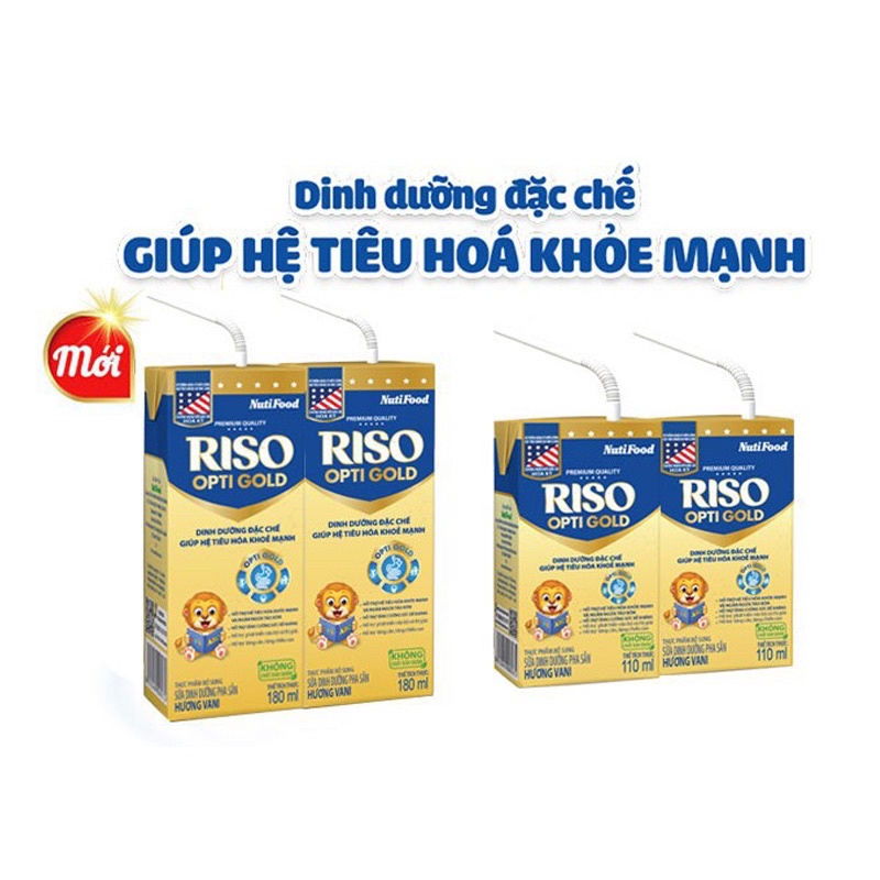 Thùng sữa bột pha sẵn RISO 180ml của Nutifood