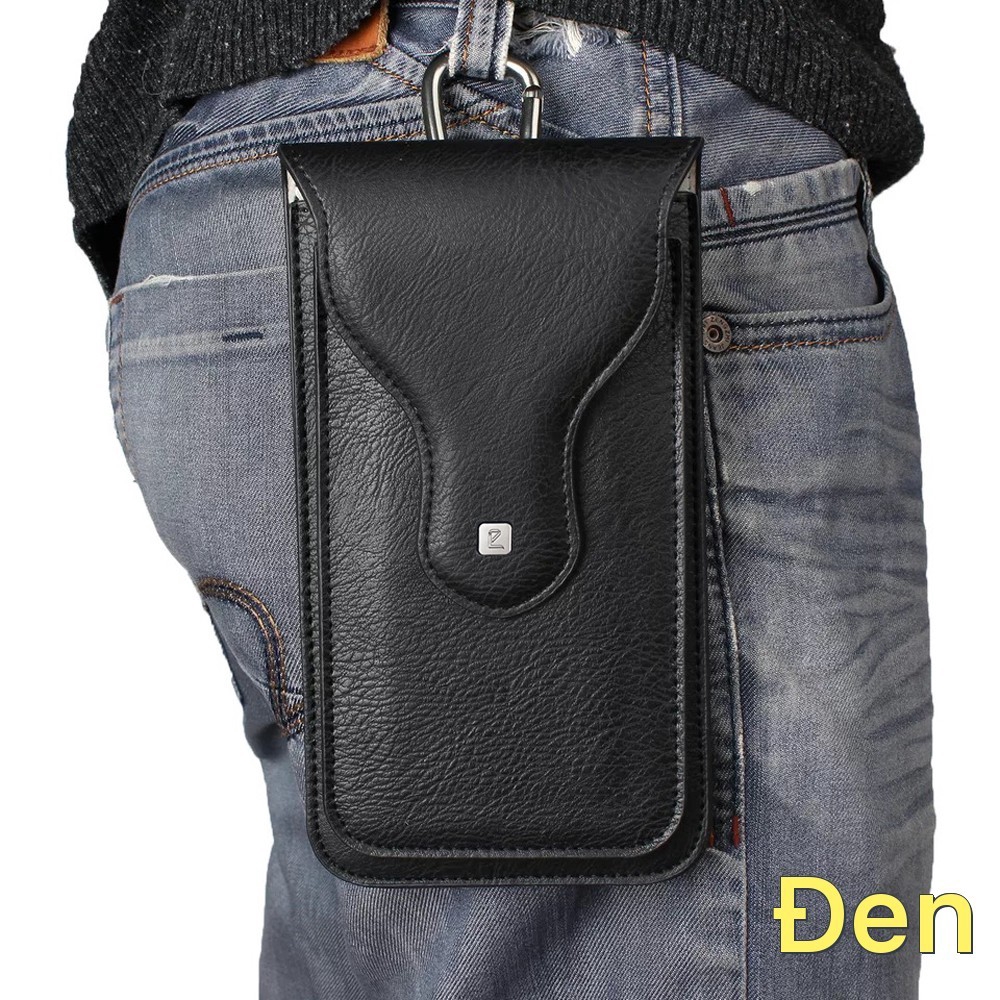 Túi Puloka 2 ngăn đeo hông thắt lưng loại đứng cho điện thoại nhiều size 5 inch, 5.2 inch, 5.5 inch, 6 inch, 6.3 inch...