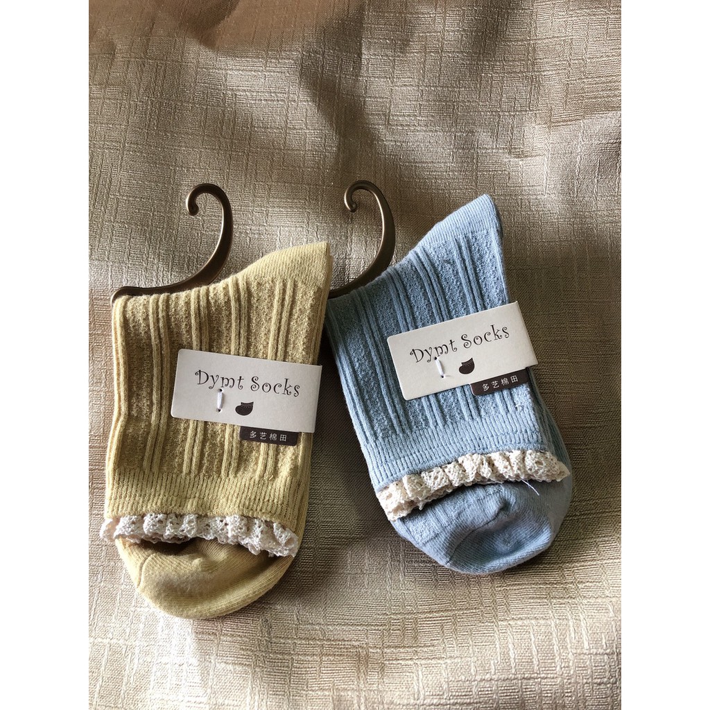 Tất Nữ [FREESHIP] Vớ Tất Nhún Cổ Cao/Thấp-Trơn/Viền Ren/Viền Bèo Phong Cách Vintage Hàn Quốc