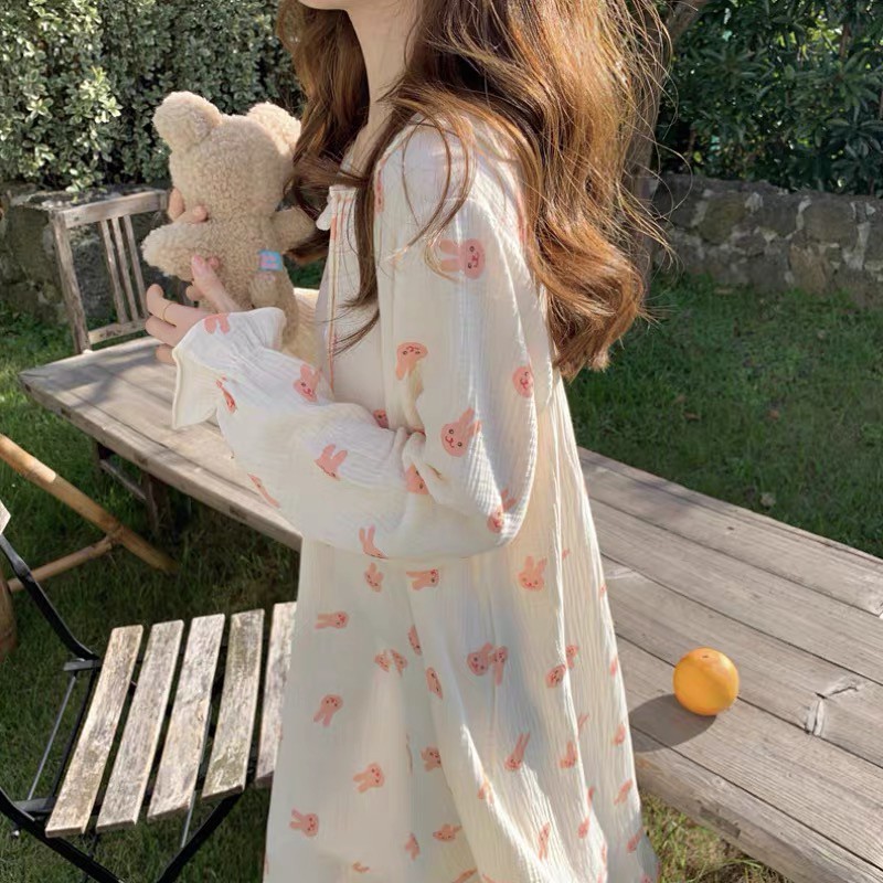 𝗺𝗶𝗲 𝘀𝘁𝘂𝗱𝗶𝗼 - Váy dài mặc nhà muslin cao cấp nhiều hoạ tiết dễ thương