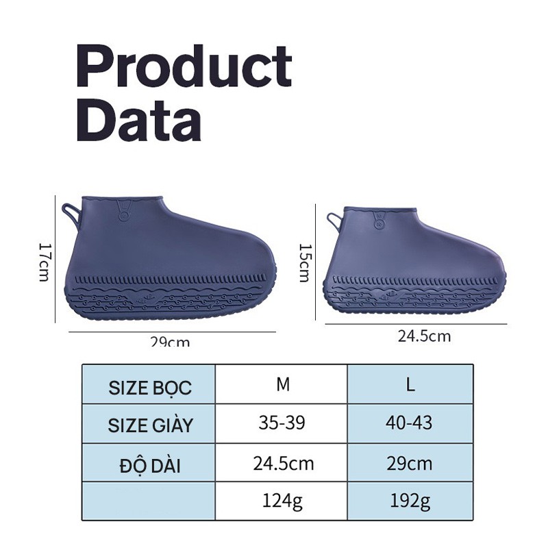 HÀNG CAO CẤP - Bọc giày sillicon đi mưa chống trơn trượt | BigBuy360 - bigbuy360.vn