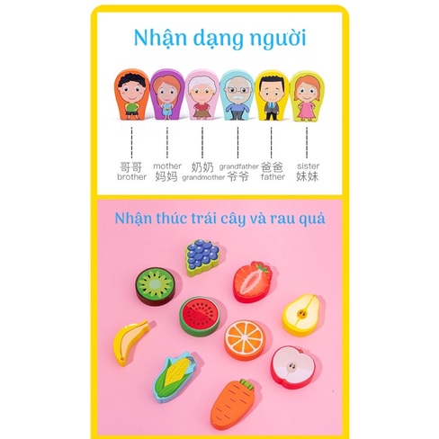 BỘ ĐỒ CHƠI CÂU CÁ, GHÉP HÌNH, GHÉP CHỮ SỐ BẰNG GỖ CAO CẤP CHO BÉ