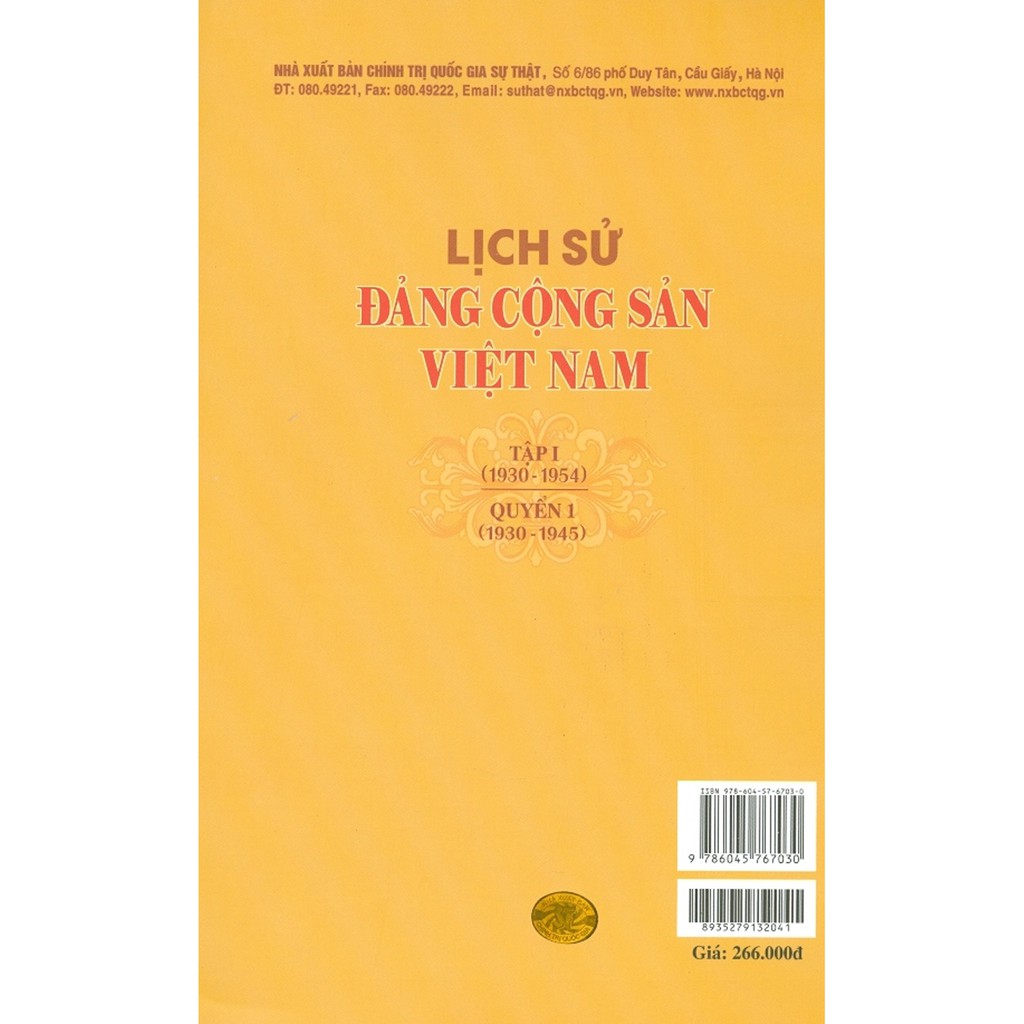 Sách - Lịch Sử Đảng Cộng Sản Việt Nam Tập 1 (1930-1954) - Quyển 1 (1930-1945)