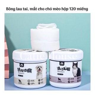 [Giao ngay HOẢ TỐC] Khăn lau vết ố mắt, vệ sinh tai, mắt cho chó mèo - Bông lau mắt vết ố cho chó mèo