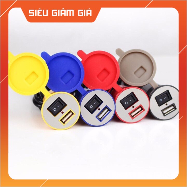 Sạc Điện Thoại Gắn Xe Máy 2.1A (Cực Kĩ Dễ Lắp Đặt)
