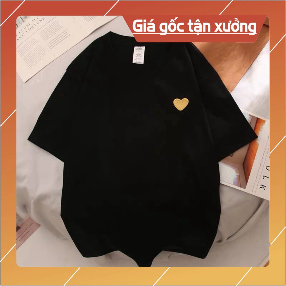 Rẻ vô địch (Thun Lỡ)💋 Áo Thun Tay Lỡ  💛 💛Trái tim vàng 💛 💛 Cotton 100% Siêu chất Siêu đẹp mà giá quá