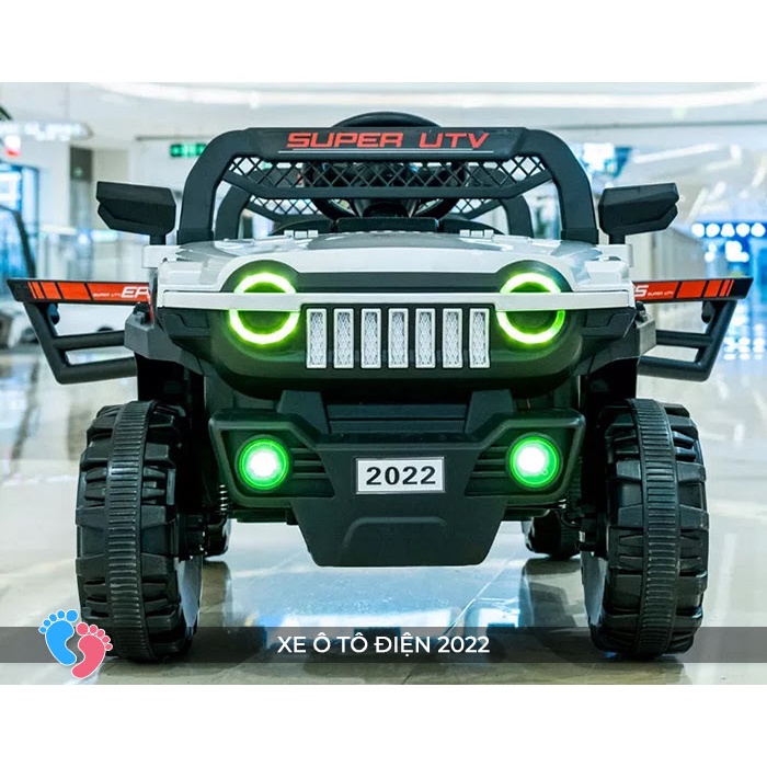 Oto điện trẻ em địa hình gầm cao mới nhất 2022 có điều khiển từ xa