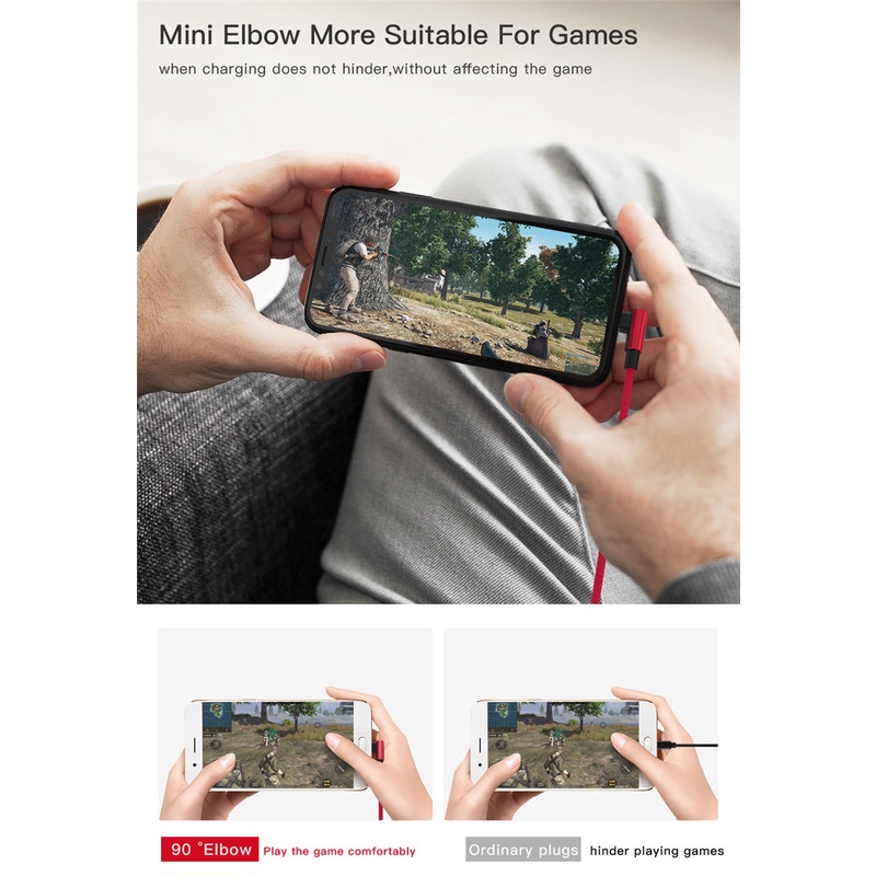 Dây Cáp Sạc Nhanh KAXOE Cho Ip Phone 8 Pin USB Type C 90 Độ