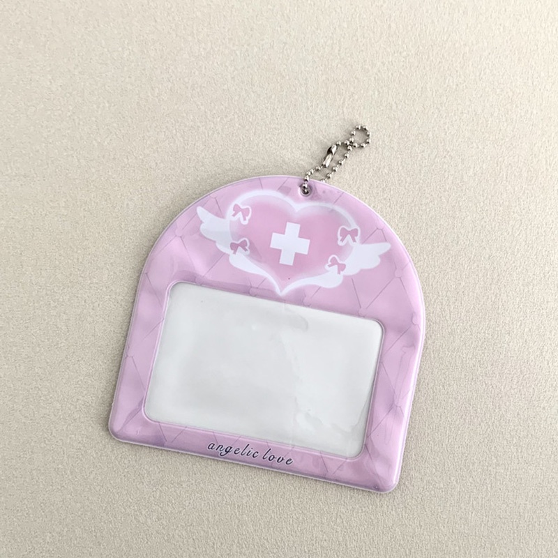 Ví Đựng Thẻ 3 Inch Hình Thiên Thần Thắt Nơ Phối Ren Dễ Thương