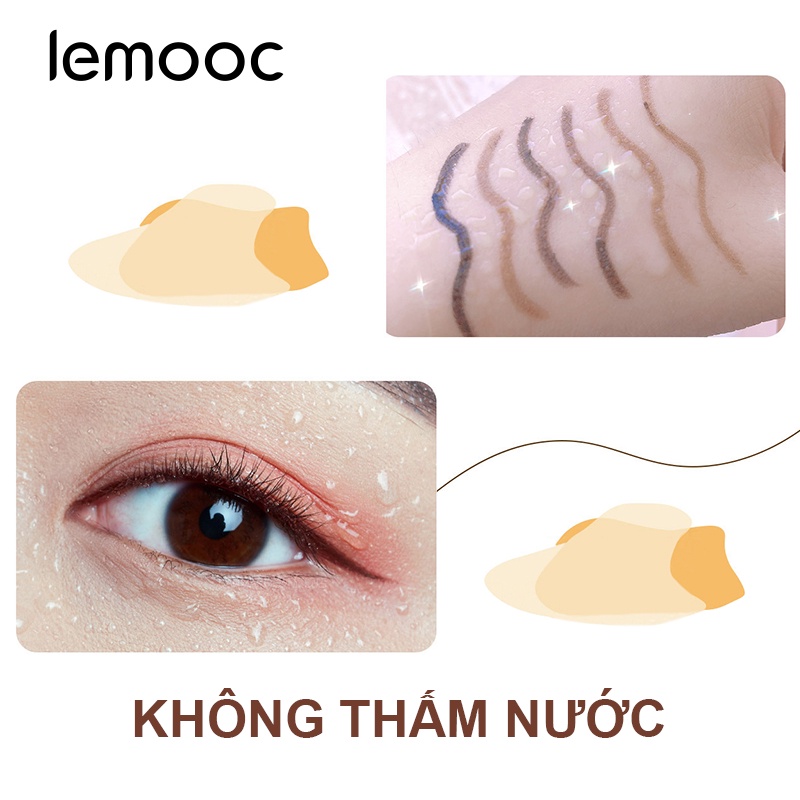 Bút Kẻ Mắt Dạng Gel Siêu Mảnh Mềm Mịn Lâu Trôi Chống Thấm Nước Mềm Mịn Tự Nhiên