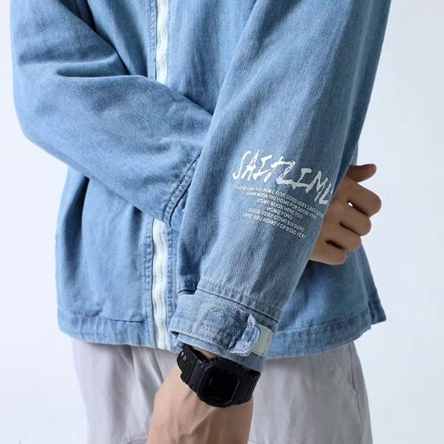 SALE - Áo Khoác Jean SALTLIMIT NAM chống nắng liền mũ -MẪU MỚI PHONG CÁCH CỰC HOT