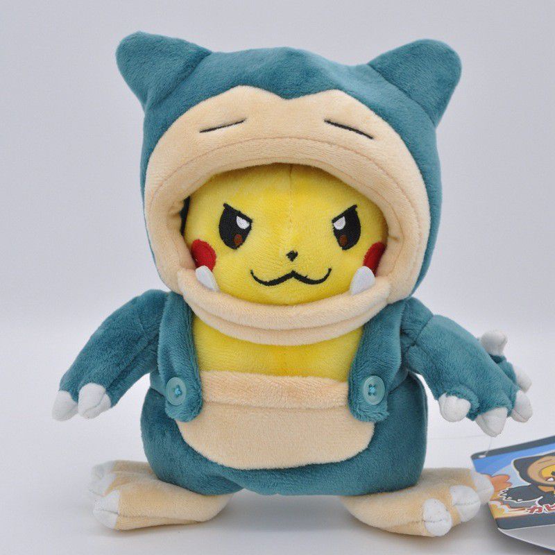 20cm Pokemon Pikachu Cosplay Cross Dressing Cartoon Soft Plush Toy Stuffed Doll Kids Gifts