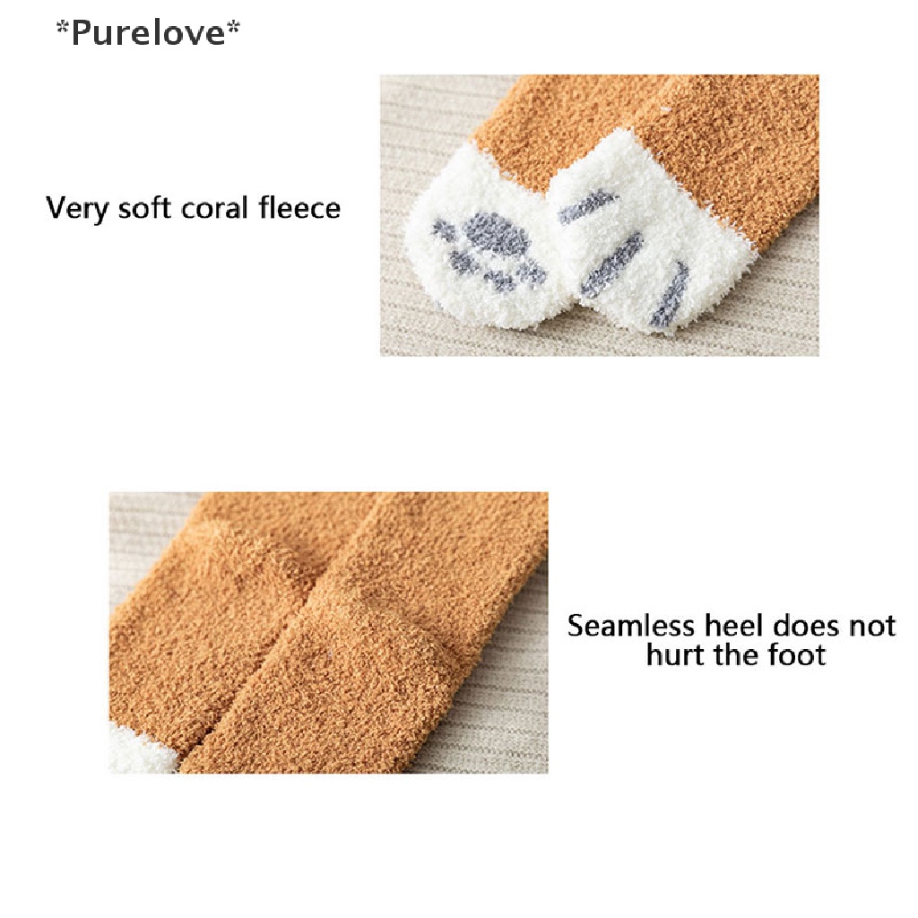 Vớ Cotton Pha Dày Dặn Ấm Áp Thiết Kế Móng Vuốt Mèo Mới Lạ Cho Nữ