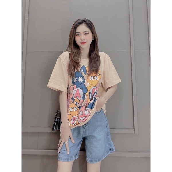 Sét áo phông thỏ x + quần bò lửng đè gấu TT