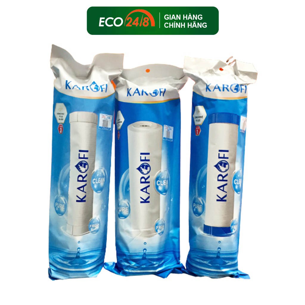 3 Lõi Lọc Thô 1,2,3 KAROFI SMAX DUO Dùng Được Cho Tất Cả Các Loại Máy Lọc Nước