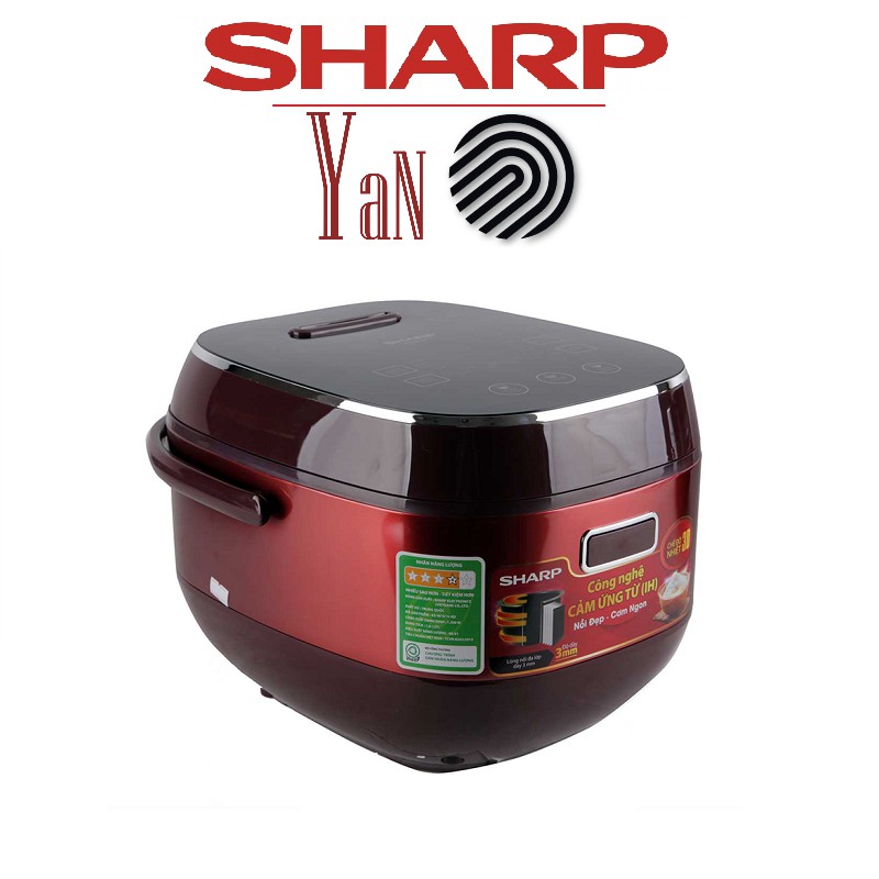 Nồi cơm điện tử nắp gài cao tần IH cao cấp 1.8L Sharp KS-IH191V-RD 1300W màu đỏ - Hàng chính hãng