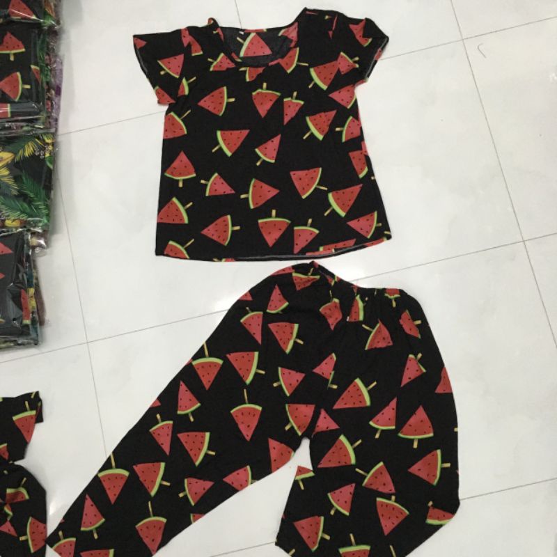 Đồ bộ tole lanh nữ size 40-75kg quần dài tay ngắn