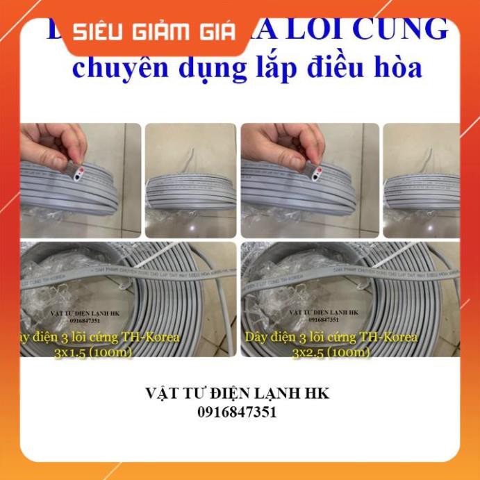 1 mét - Dây điện 3 pha lõi cứng chuyên dụng lắp điều hòa máy lạnh