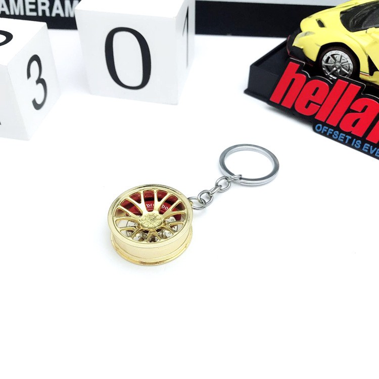 ️🏆️🏆️Móc Khóa Mâm Xe Cao Cấp DN04 - Phanh Đĩa Xoay Được- Cắt CNC-Kim Loại Nguyên Khối