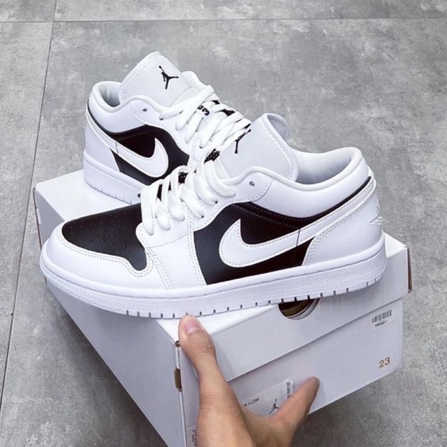 Giày thể thao Jordan trắng đen thấp cổ ,Giày JD Low trắng đen nam nữ full box bill hot 2022